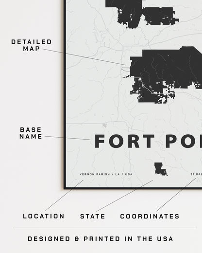Fort Polk Map Print
