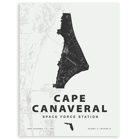 Cape Canaveral Space Force Station Map Print