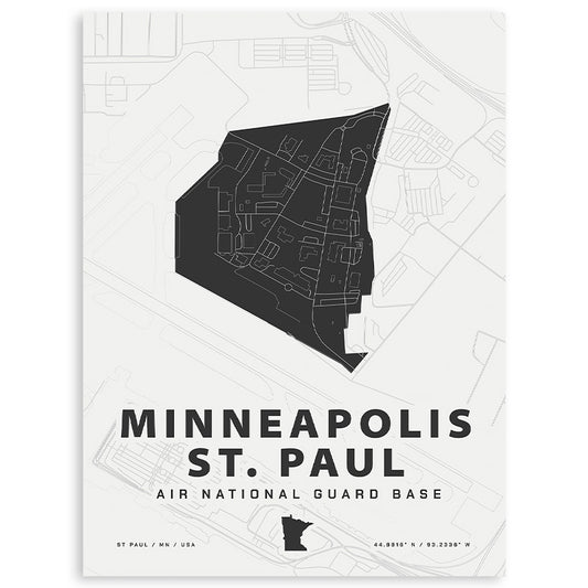 Minneapolis St. Paul Air National Guard Base Map Print