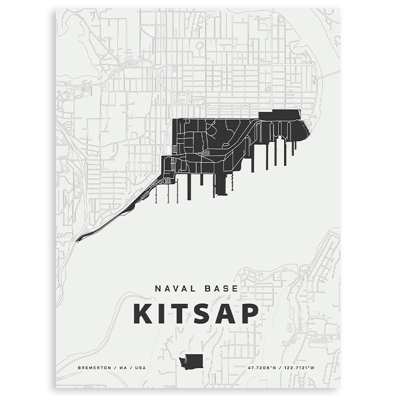 Naval Base Kitsap Map Print