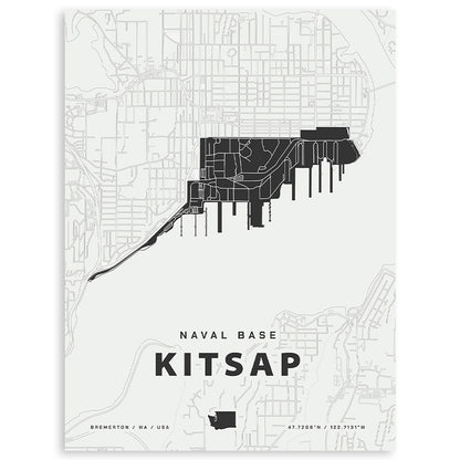 Naval Base Kitsap Map Print