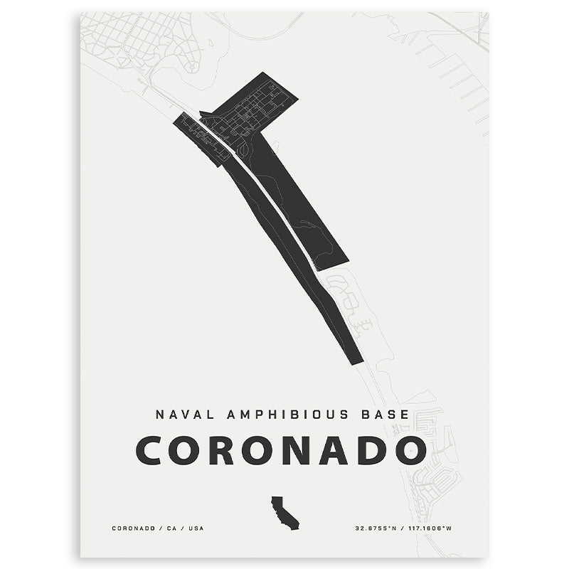 Naval Amphibious Base Coronado Map Print