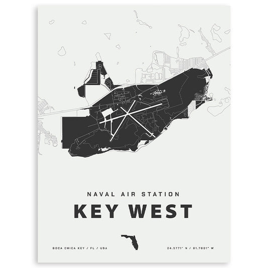 Naval Air Station Key West Map Print