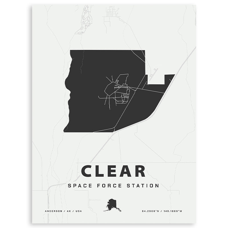 Clear Space Force Station Map Print