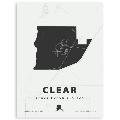 Clear Space Force Station Map Print