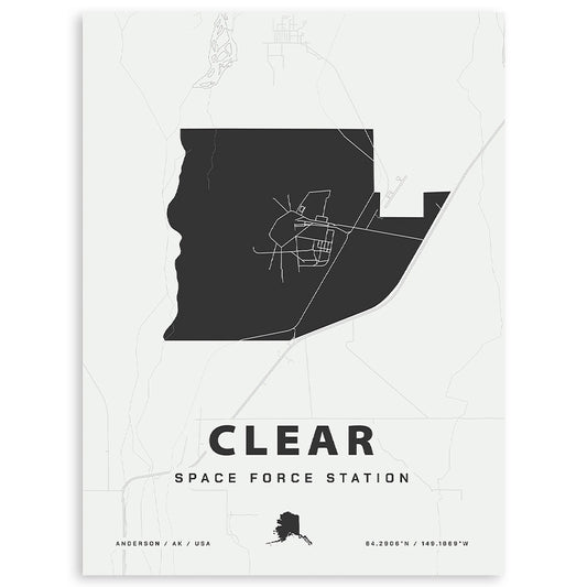 Clear Space Force Station Map Print