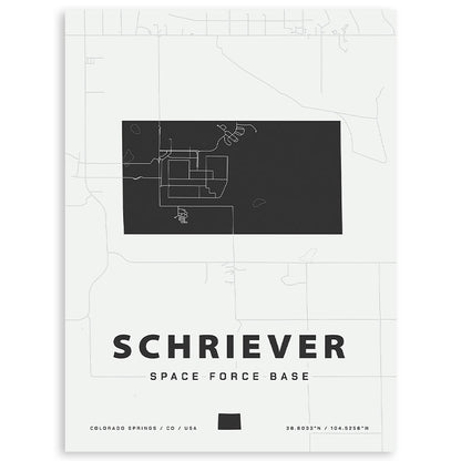 Schriever Space Force Base Map Print