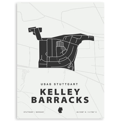 USAG Stuttgart - Kelley Barracks Map Print