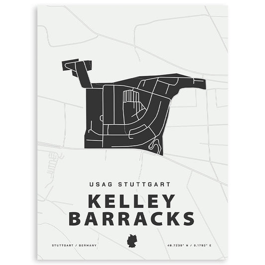 USAG Stuttgart - Kelley Barracks Map Print
