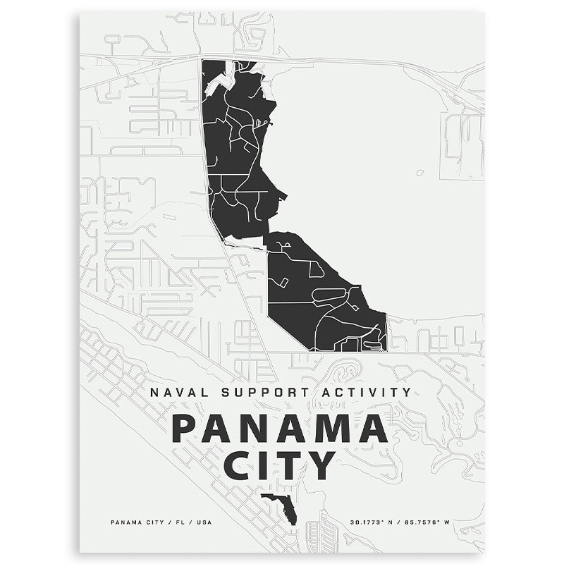 NAS Panama City Map Print