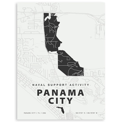 NAS Panama City Map Print
