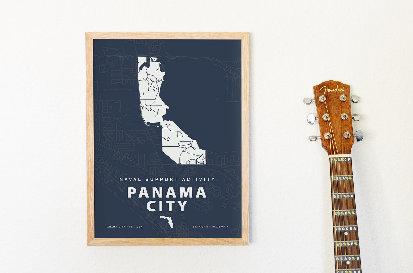 NAS Panama City Map Print