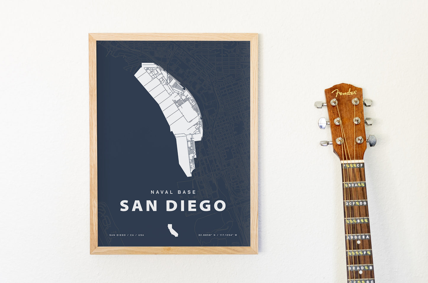Naval Base San Diego Map Print