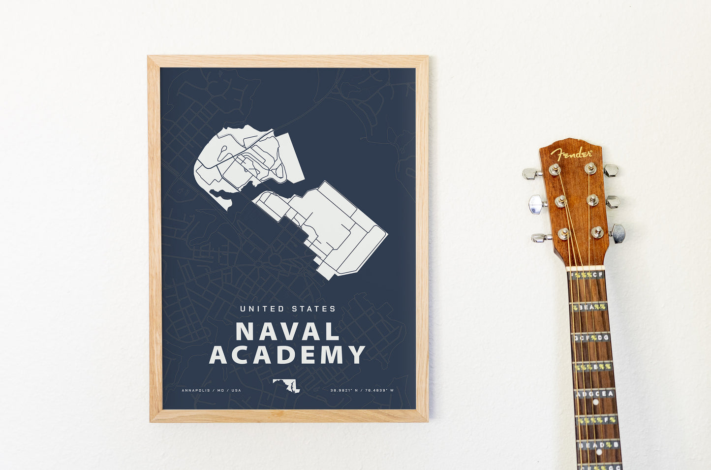 United States Naval Academy Map Print