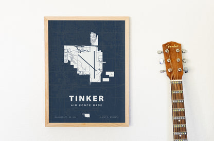 Tinker Air Force Map Print