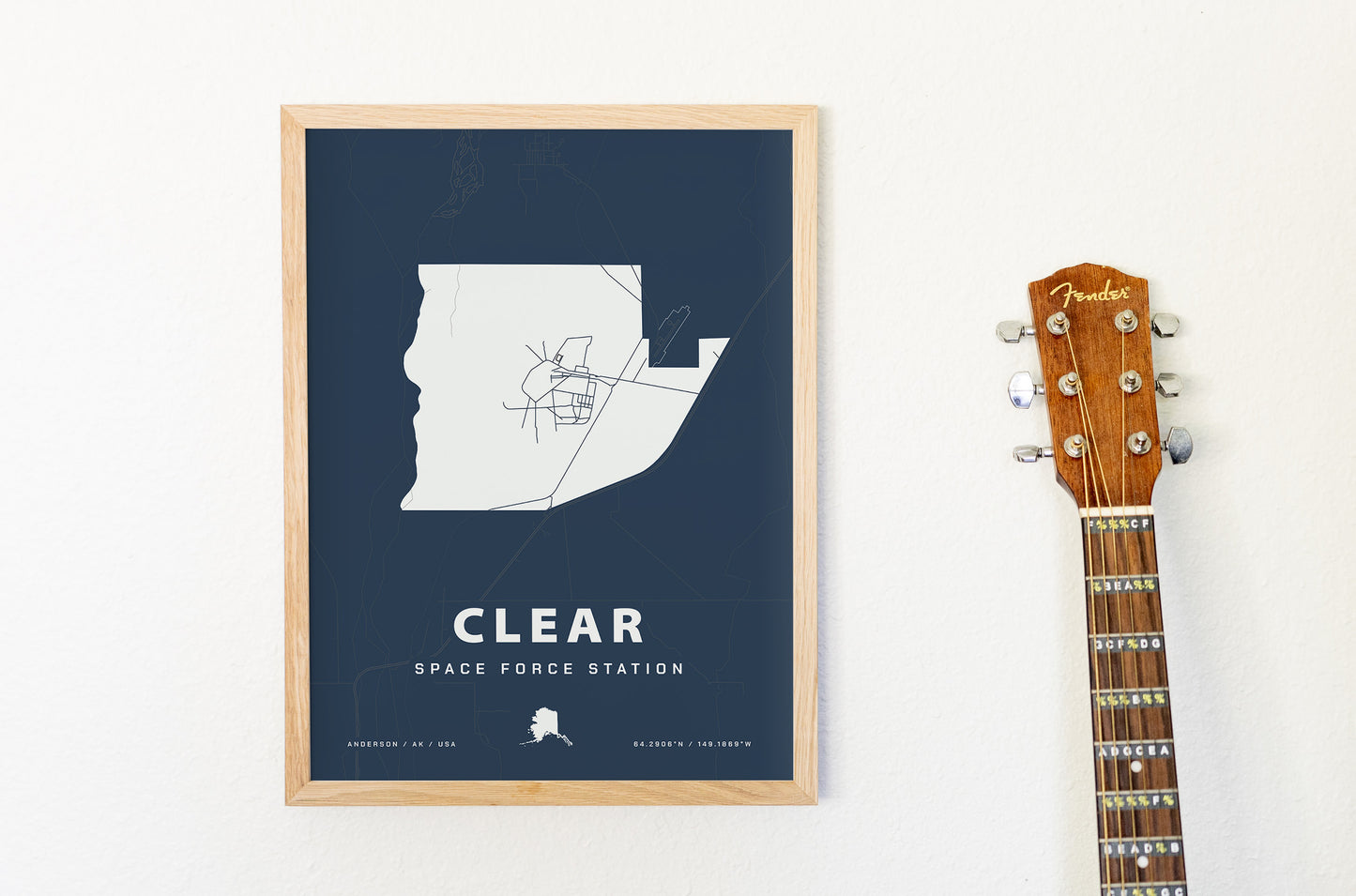 Clear Space Force Station Map Print