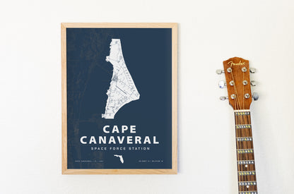 Cape Canaveral Space Force Station Map Print