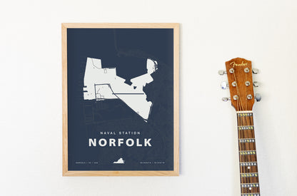 Naval Station Norfolk Map Print