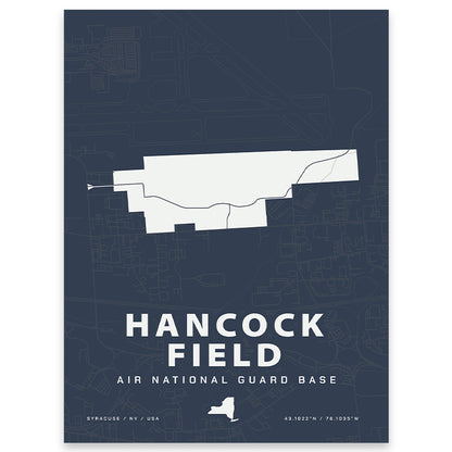 Hancock Field Air National Guard Base Map Print