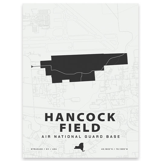Hancock Field Air National Guard Base Map Print