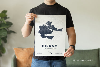 Hickam Air Force Base Map Print