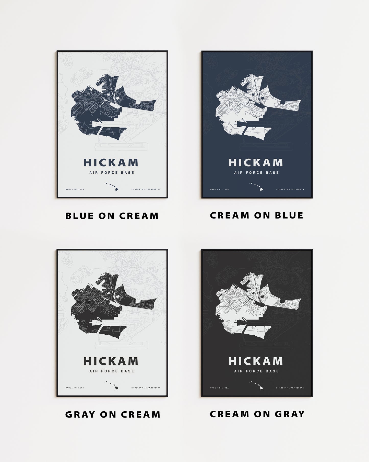 Hickam Air Force Base Map Print