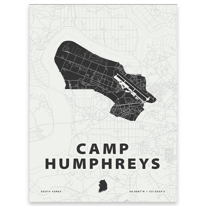 Camp Humphreys Map Print