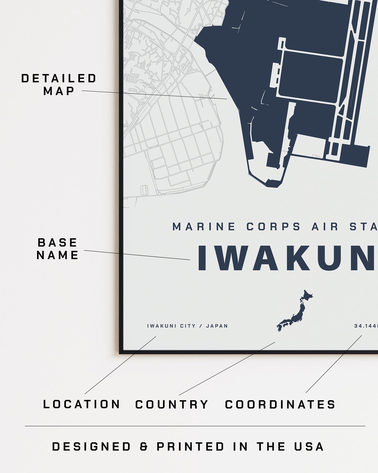 MCAS Iwakuni Map Print