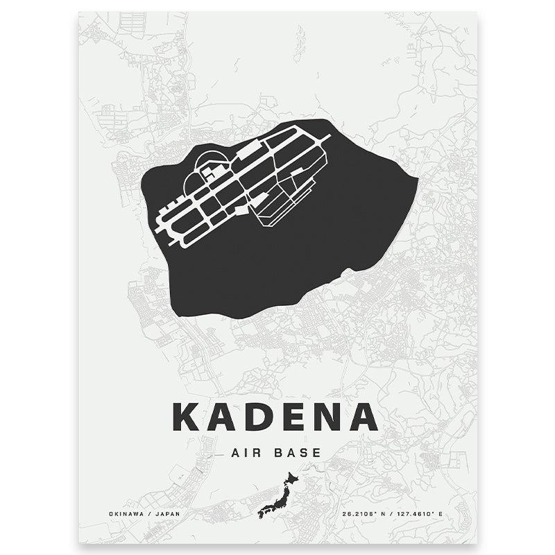 Kadena Air Base Map Print | Home Base Maps