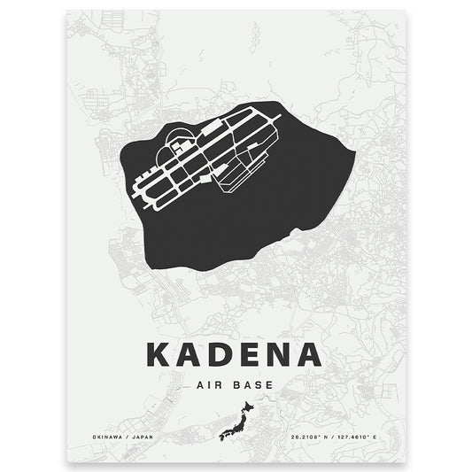 Kadena Air Base Map Print
