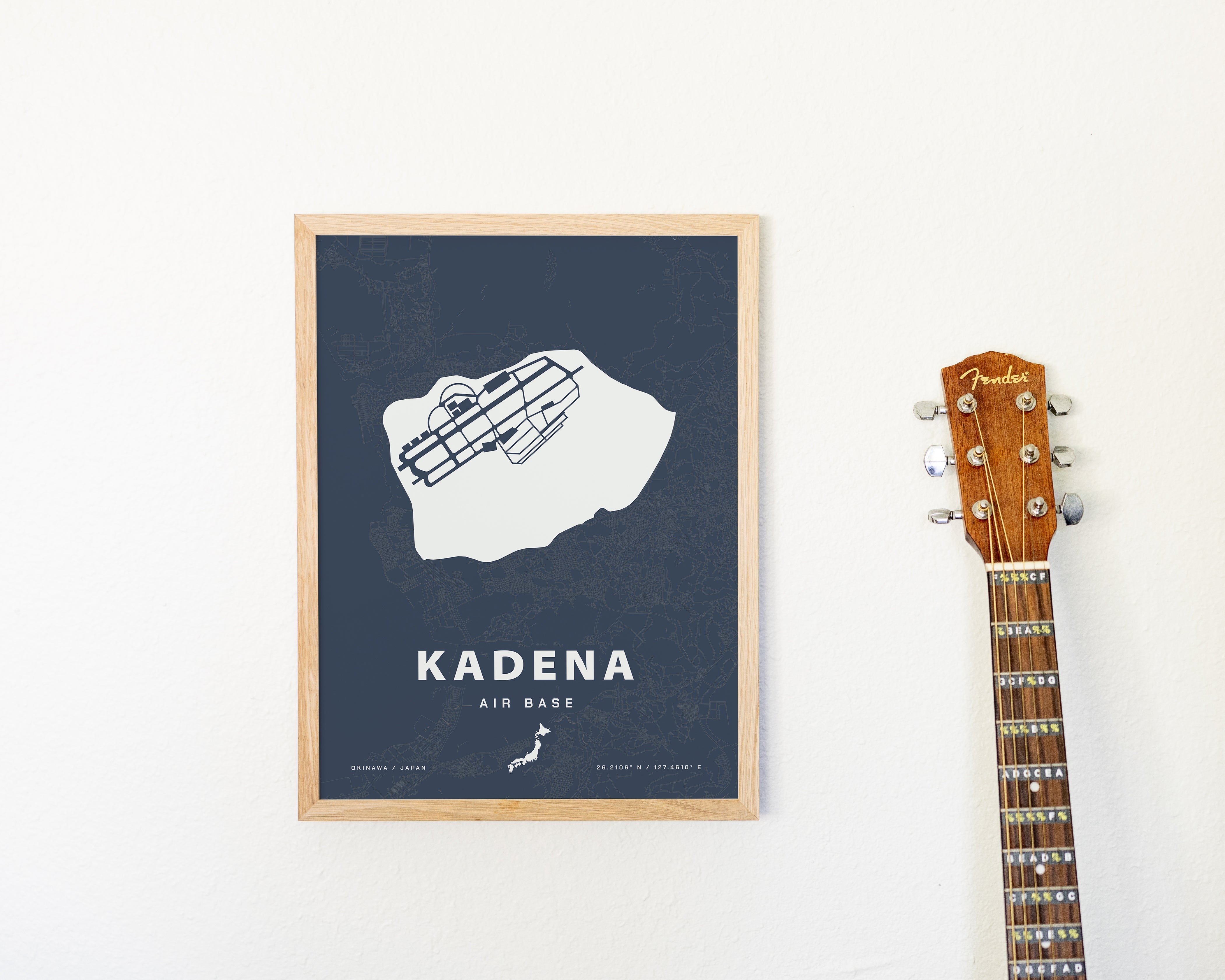 Kadena Air Base Map Print