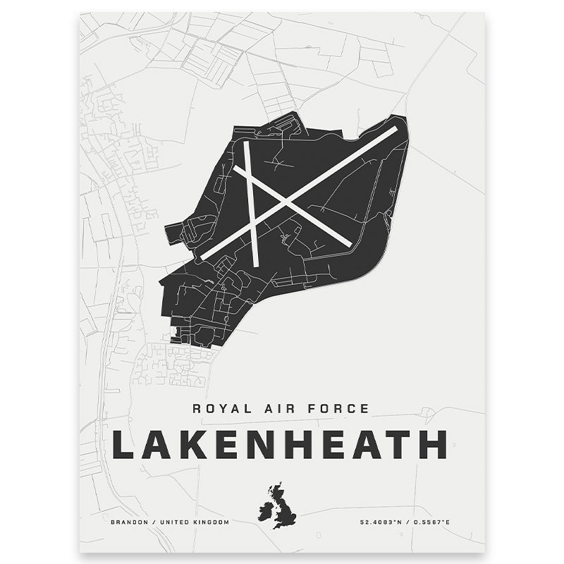 RAF Lakenheath Base Map Print | Home Base Maps