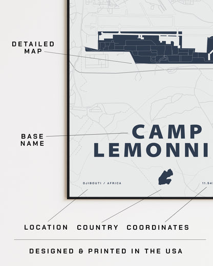 Camp Lemonnier Map Print