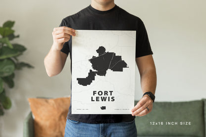 Fort Lewis Map Print