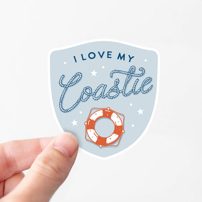 I Love My Coastie Sticker