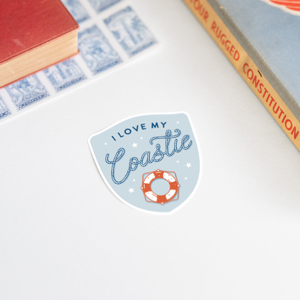 I Love My Coastie Sticker
