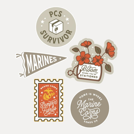Marine Corps Vinyl Sticker Pack