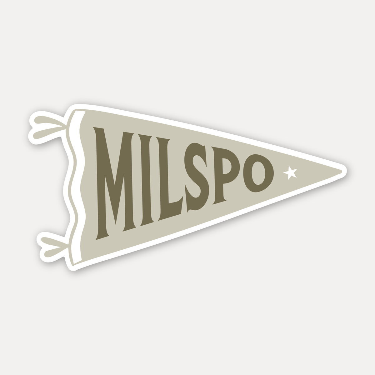 Military Spouse Pennant Vinyl Sticker