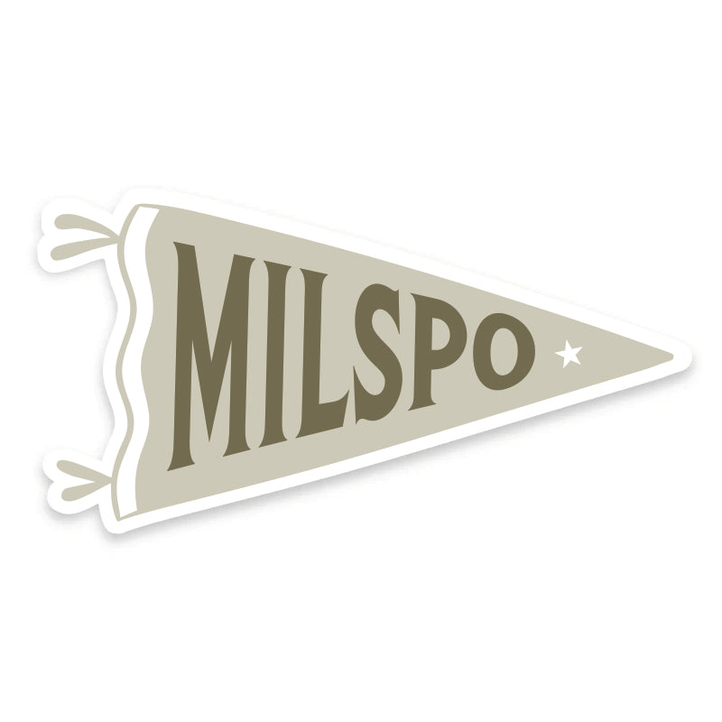 Military Spouse Pennant Vinyl Sticker