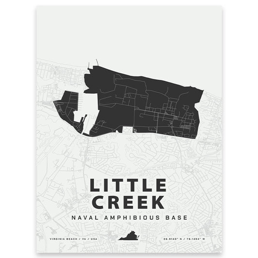 Little Creek Naval Amphibious Base Map Print