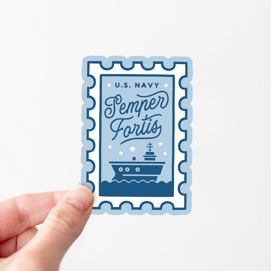 Semper Fortis Navy Stamp Sticker