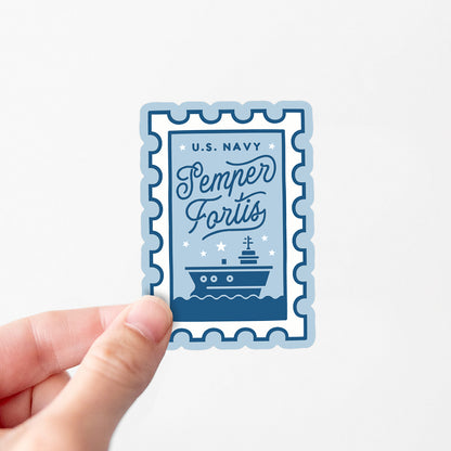 Semper Fortis Navy Stamp Sticker