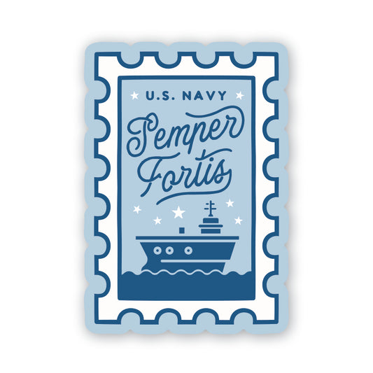 Semper Fortis Navy Stamp Sticker