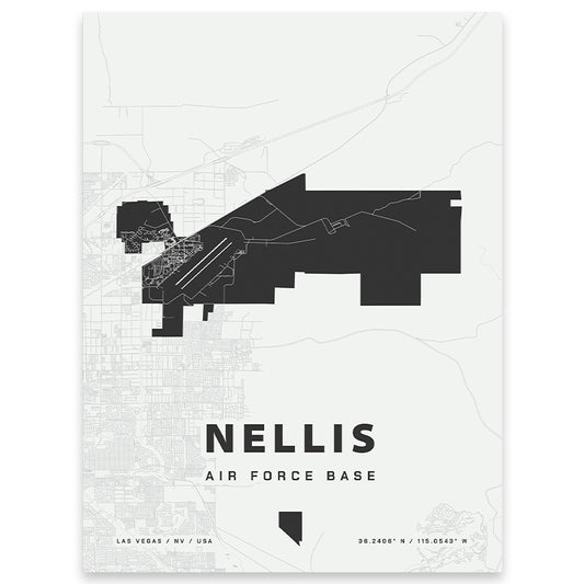 Nellis Air Force Base Map Print