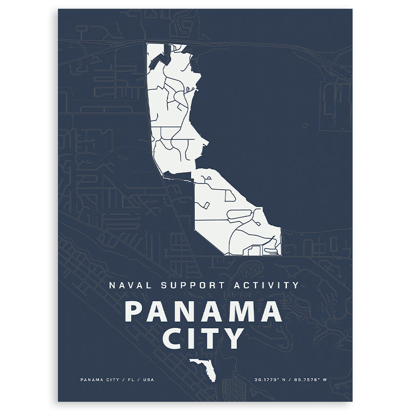 NAS Panama City Map Print