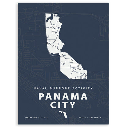 NAS Panama City Map Print