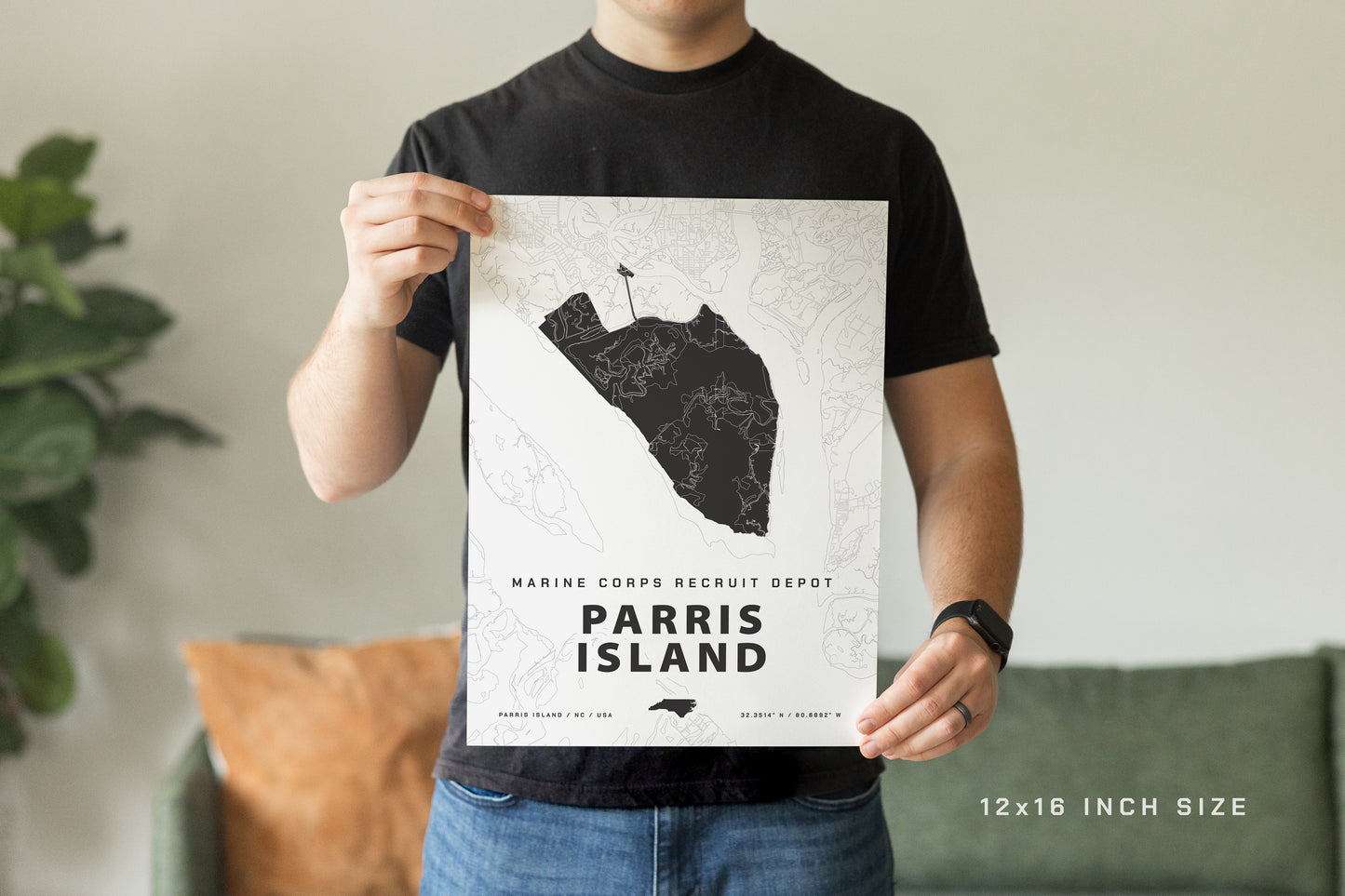 MCRD Parris Island Map Print