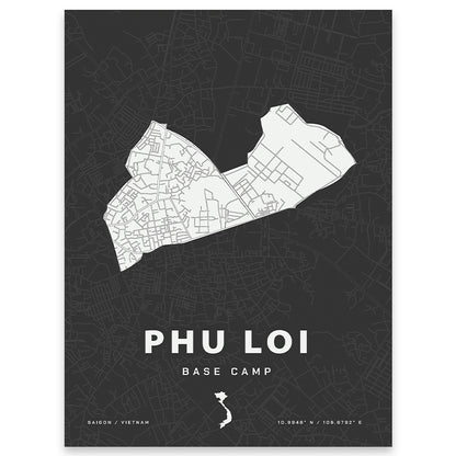 Phu Loi Base Camp Map Print