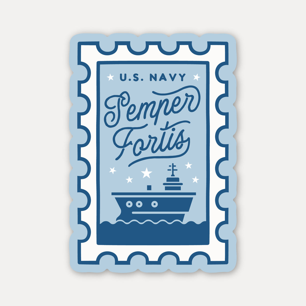 Semper Fortis Navy Stamp Sticker