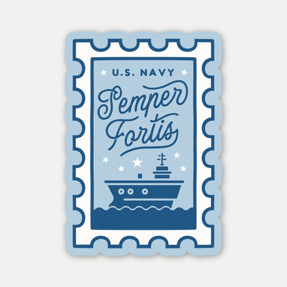 Semper Fortis Navy Stamp Sticker